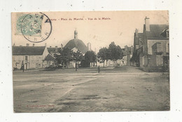 JC, Cp , 18 , GRACAY , Place Du Marché , Vue De La Mairie ,voyagée 1906 - Graçay