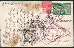 Brasil - Zeppelin - CIA Condor Yv. O TP 12+..- Postal Mat "Sao Paulo - Friederichshafen" A Bordo De Su 2ª Llegada Recife - Airmail (Private Companies)