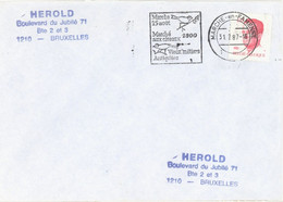 BELGIUM. POSTMARK MARCHE EN FAMENNE. 1987 - Andere & Zonder Classificatie