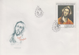 Enveloppe   FDC   1er  Jour   TCHECOSLOVAQUIE     Oeuvre   De   EL  GRECO   1991 - FDC