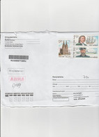 Russia  2022 - Busta Racc.  X L'Italia Affrancata Con 3 Stamps - Storia Postale