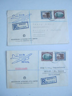 1952 ,  2 Flugbriefe In Die Schweiz - Airmail