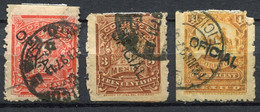 Mexique - 1895 - Yt S8 - S9 - S10 - Timbres De Service - Oblitérés - Mexique