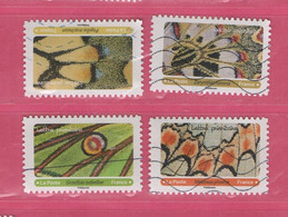 France 2020 YT/   1810-1802-1811-1803  Effets Papillons - Used Stamps