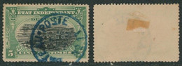 Congo Belge - Mols : N°16 Obl Bleue "Bateau-Poste N°13" - 1894-1923 Mols: Gebraucht