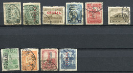 Mexique - 1920 -> 1931 - Yt S100a-S100-S101a-S104-S114-S115-S116-S118-S119-S120a- Timbres De Service - Oblitérés - Mexique