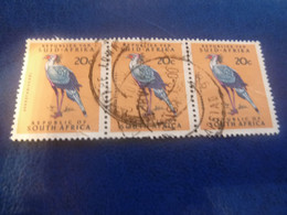 Républiek Yan Suid Africa - Sekretarisvoel - 20 C. - Multicolore - Triple Oblitérés - Année 1989 - - Used Stamps