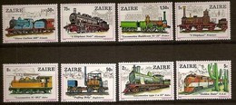 Zaire 1980 OBCn° 992-999  *** MNH Cote 11,00  € Chemin De Fer Treinen Trains - 1980-89: Mint/hinged