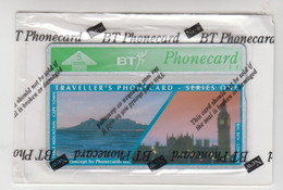UNITED KINGDOM BT 1993 TRAVELLER'S PHONE CARD TABLE MOUNTAIN CAPE TOWN BIG BEN LONDON SEALED MINT - BT Emissions Etrangères