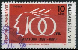 Türkiye 1981 Mi 2540 O, Head Silhouette Of M. Kemal ATATÜRK | Balkanfila VIII Stamp Exhibition - Usados