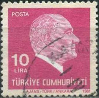 Türkiye 1981 Mi 2541 O, ATATÜRK Regular Issue Stamp - Usados