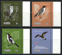 Malte Malta 1981 Chouette Effraie Schleiereule Barn Owl, Pie Grièche Fauvette (Yvert 612, Michel 624, SG Gibbons 655) - Unclassified