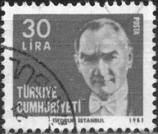 Türkiye 1981 Mi 2578 O, ATATÜRK Regular Issue Stamp - Usados