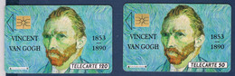 FRANCE 2 TELECARTES 50 UNITES & 120 UNITES VINCENT VAN GOGH 1990 500 000 Ex - 1990