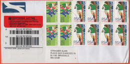 RSA - South Africa - Sud Africa - 2007 - 12 Stamps Rugby '95 Standard - Registered -Viaggiata Da Gardenview Per Brussels - Brieven En Documenten