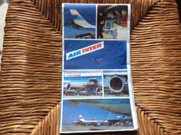 AIR INTER  CARTE DE FRANCE  30 Villes Escales En France  FOLDEX - Advertenties