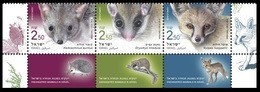 2019	Israel	2680-2682Tab	Endangered Mammals In Israel - Unused Stamps (with Tabs)