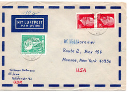 57179 - DDR - 1973 - 2@30Pfg. Ulbricht MiF A LpBf JENA -> Monroe, NY (USA) - Cartas & Documentos