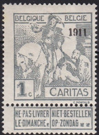 Belgie  .   OBP    .   92    (2 Scans)       .   **   .      Postfris   .    /  .   Neuf SANS Charniére - 1910-1911 Caritas