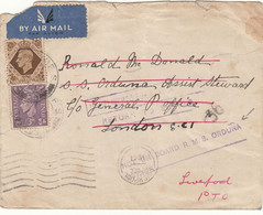G.B. / Airmail / Merchant Navy Ship Mail / Undelivered + Returned Mail - Zonder Classificatie
