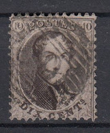 BELGIË - OBP - 1863 - Nr 14A (T/D 12 1/2 : 13 1/2) - (P 60 ???) - Postmarks - Lines: Perceptions