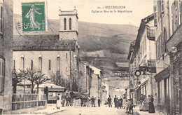 01-BELLEGARDE- EGLISE ET RUE DE LA RÉPUBLIQUE - Bellegarde-sur-Valserine