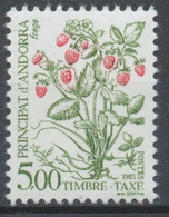 Andorre FR Timbre-Taxe N°62 5f. Flore N** ZAT62 - Nuevos