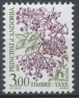 Andorre FR Timbre-Taxe N°60 3f. Flore N** ZAT60 - Unused Stamps