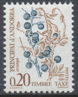 Andorre FR Timbre-Taxe N°54 20c. Flore N** ZAT54 - Nuevos