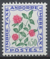 Andorre FR Timbre-Taxe N°52 50c. Flore N** ZAT52 - Ungebraucht