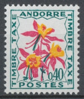 Andorre FR Timbre-Taxe N°51 40c. Flore N** ZAT51 - Ungebraucht