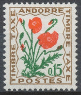 Andorre FR Timbre-Taxe N°48 15c. Flore N** ZAT48 - Nuevos