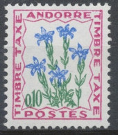 Andorre FR Timbre-Taxe N°47 10c. Flore N** ZAT47 - Unused Stamps