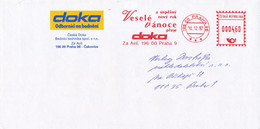 F0627 - Czech Rep. (1997) 196 00 Praha 96: "Merry Christmas And Happy New Year" Wishes Doka. - Usines & Industries