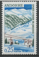 Andorre FR N°175 25c Outremer/sépia/carmin N** ZA175 - Unused Stamps