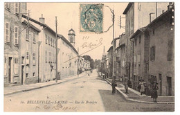 Belleville-en-Beaujolais Rue De Beaujeu Rhône 69220 N°10 Cpa Ayant Voyagée En 1904 En TB.Etat - Belleville Sur Saone