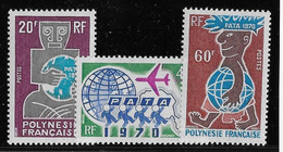 Polynésie N°77/79 - Neuf ** Sans Charnière - TB - Nuovi