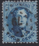 Belgie   .  OBP   .   15A    .    LP79       .     O .    Gebruikt  . / .   Oblitéré - 1863-1864 Medaglioni (13/16)