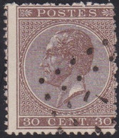 Belgie   .  OBP   .   19A    .    LPE.IV      .     O .    Gebruikt  . / .   Oblitéré - 1865-1866 Profiel Links