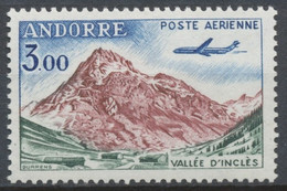 Andorre FR P. Aérienne N°6 3f. Vallée D'Inclès N** ZAA6 - Posta Aerea