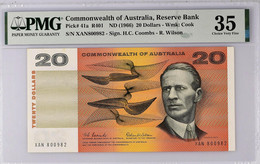 AUSTRALIA 20 DOLLARS ND 1966 PMG 35 VF P-41a "free Shipping Via Registered Air Mail" - 1966-72 Reserve Bank Of Australia