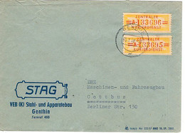 51462 - DDR - 1958 - 2@20Pfg ZKD "A" A Bf GENTHIN -> COTTBUS - Autres & Non Classés