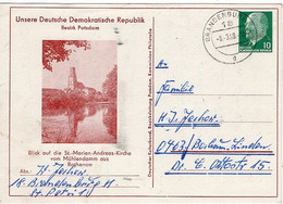 51468 - DDR - 1969 - 10Pfg. Ulbricht PGAKte. BRANDENBURG -> Westdeutschland - Storia Postale