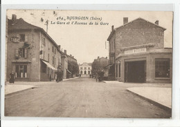 38 Isère Bourgoin Tabac Et Garage Moderne La Gare Et L'avenue ,1929 - Bourgoin