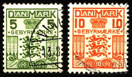 Denmark 1934 Mi V17-V18 Newspaper Stamps - Dienstzegels