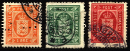 Denmark 1902 Mi D8-D10a Coat Of Arms - Dienstzegels