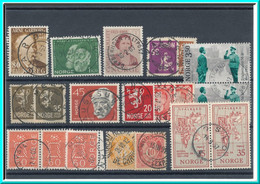 ★★  LOT  NORWAY OLD STAMPS ★★ GOOD LOT  With Round & LUX CANCELS  ★★ - Sammlungen