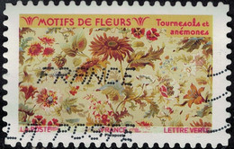 France 2021 Oblitéré Used Motifs De Fleurs Tournesols Et Anémones Y&T 1996 SU - Oblitérés