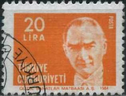 Türkiye 1984 Mi 2678 O, ATATÜRK Regular Issue Stamp - Usados