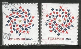 USA 2016 Reular Issue Forever Rate Patriotic Spiral - Sheets + Coil - SC. # 5130/31 - Cpl 2v Set In VFU Condition - Coils & Coil Singles